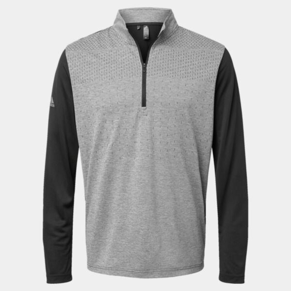 Men's Ultimate365 Heather Block Printed Quarter-Zip Pullover Thumbnail